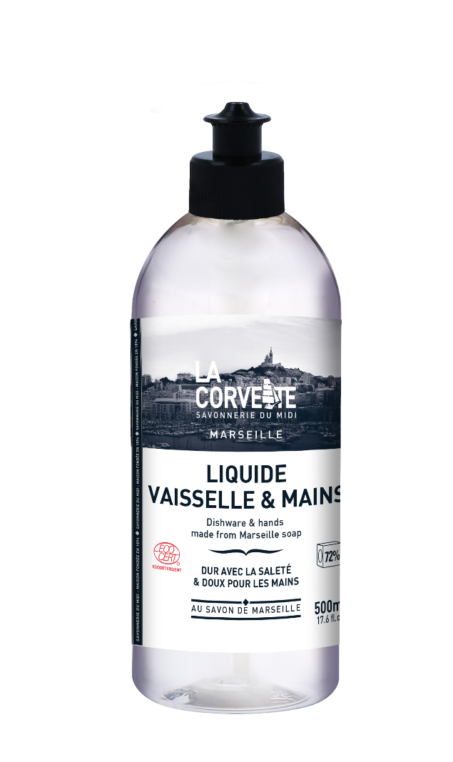 Liquide Vaisselle & Mains au Savon de Marseille La Corvette