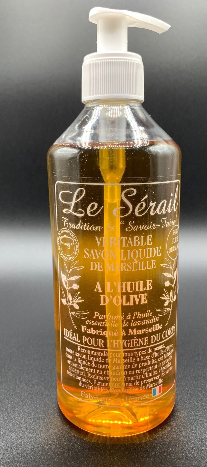 Savon de Marseille liquide à l'huile d'olive Le Sérail - 500ml